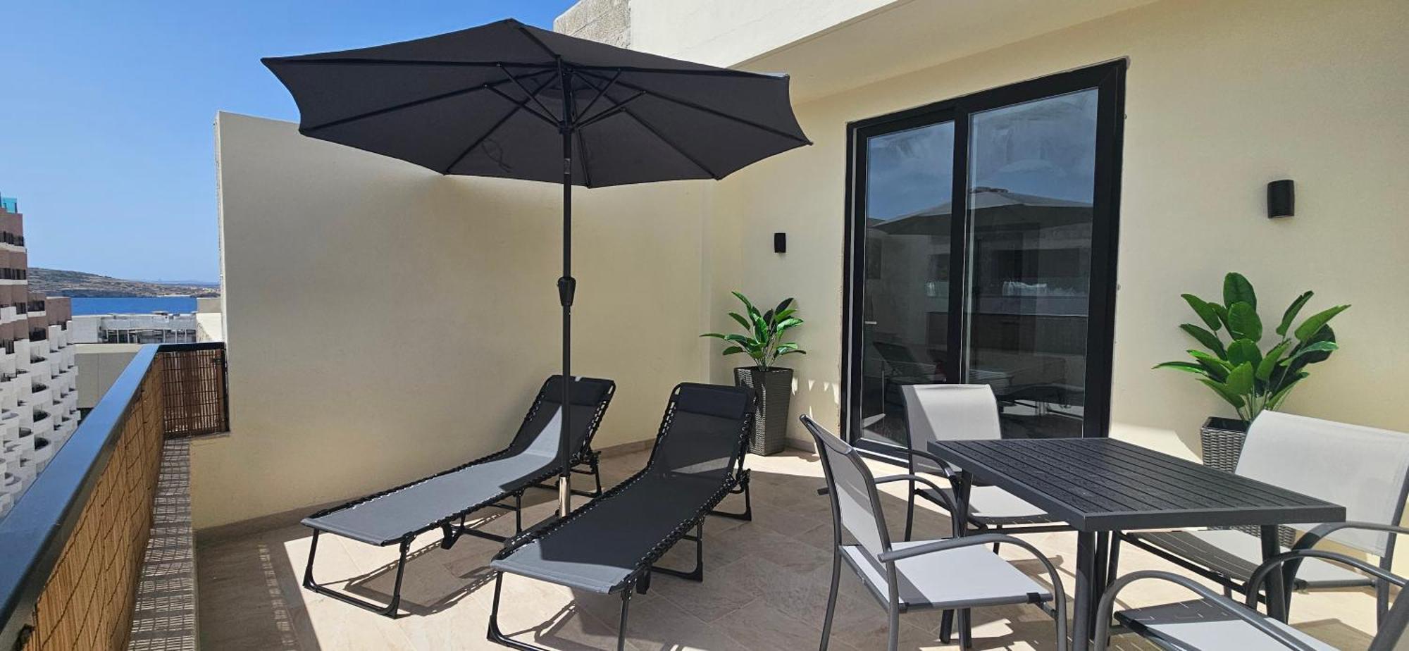 Ferienwohnung Sea Breeze Penthouse And Terrace Qawra St Paul'S Bay St. Paul's Bay Exterior foto